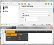 Horizontal Menu Advancer for Dreamweaver screenshot